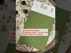 가볍고 호흡이 잘 되는 바람 차단기 팩트릭 157GSM 트와일 폴리에스터 팩트릭 재킷용